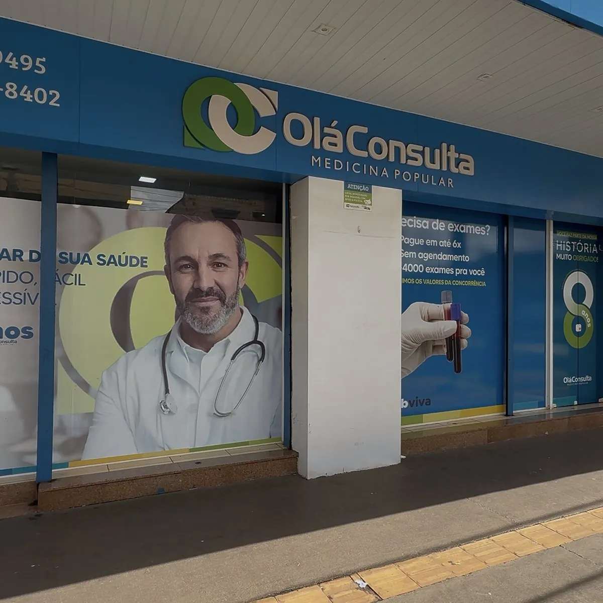 Fachada da Olá Consulta na Avenida da Saudade, em Ribeirão Preto